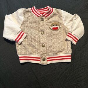 Sock monkey Jacket baby 12 moths